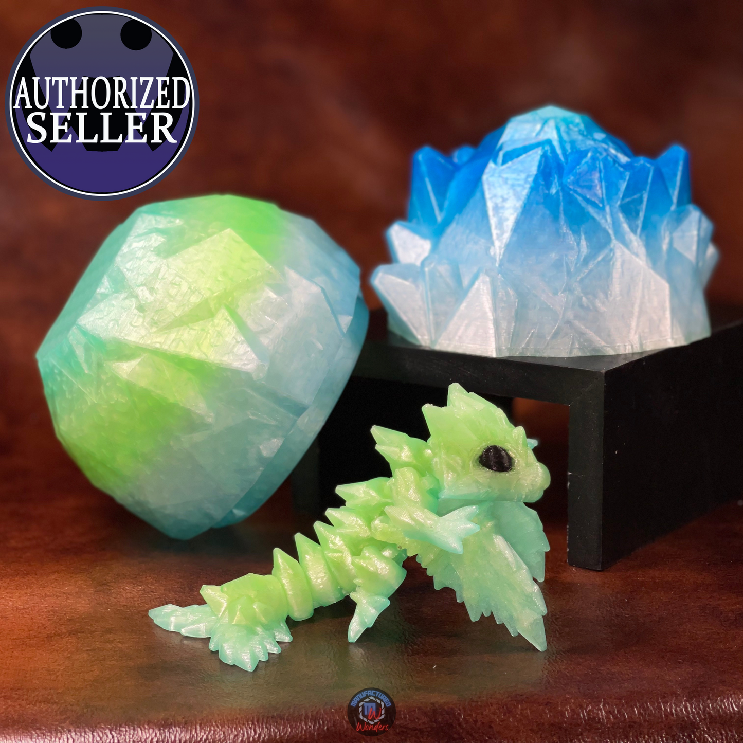Baby Crystal Dragon and Crystal Egg
